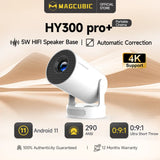 Magcubic HY300 Pro + Ultra Projector 4K 720P Portable Projector with WiFi 6 BT5.4 Auto Vertical Keystone 5W Speaker 180 Rotation