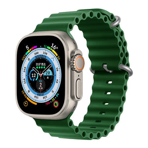 Ocean Strap for Apple Watch Ultra 2 Band 49mm 44mm 40mm 45mm 41mm 42mm 46mm 38mm Silicone Bracelet iWatch Series 10 9 SE 8 7 6 5