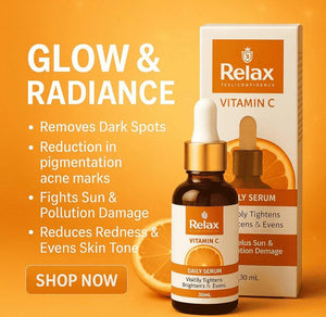 Relax Vitamin C Daily Face Serum – Anti-Aging & Hydrating Formula for Healthy Radiant Skin (30ml)