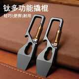 Titanium Multi-Tool Carabiner for Men - EDC Gear & Outdoor Survival Tool - Heavy-Duty Keychain Tool for Hiking, Camping, and Everyday Carry-1