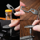 Titanium Multi-Tool Carabiner for Men - EDC Gear & Outdoor Survival Tool - Heavy-Duty Keychain Tool for Hiking, Camping, and Everyday Carry-2