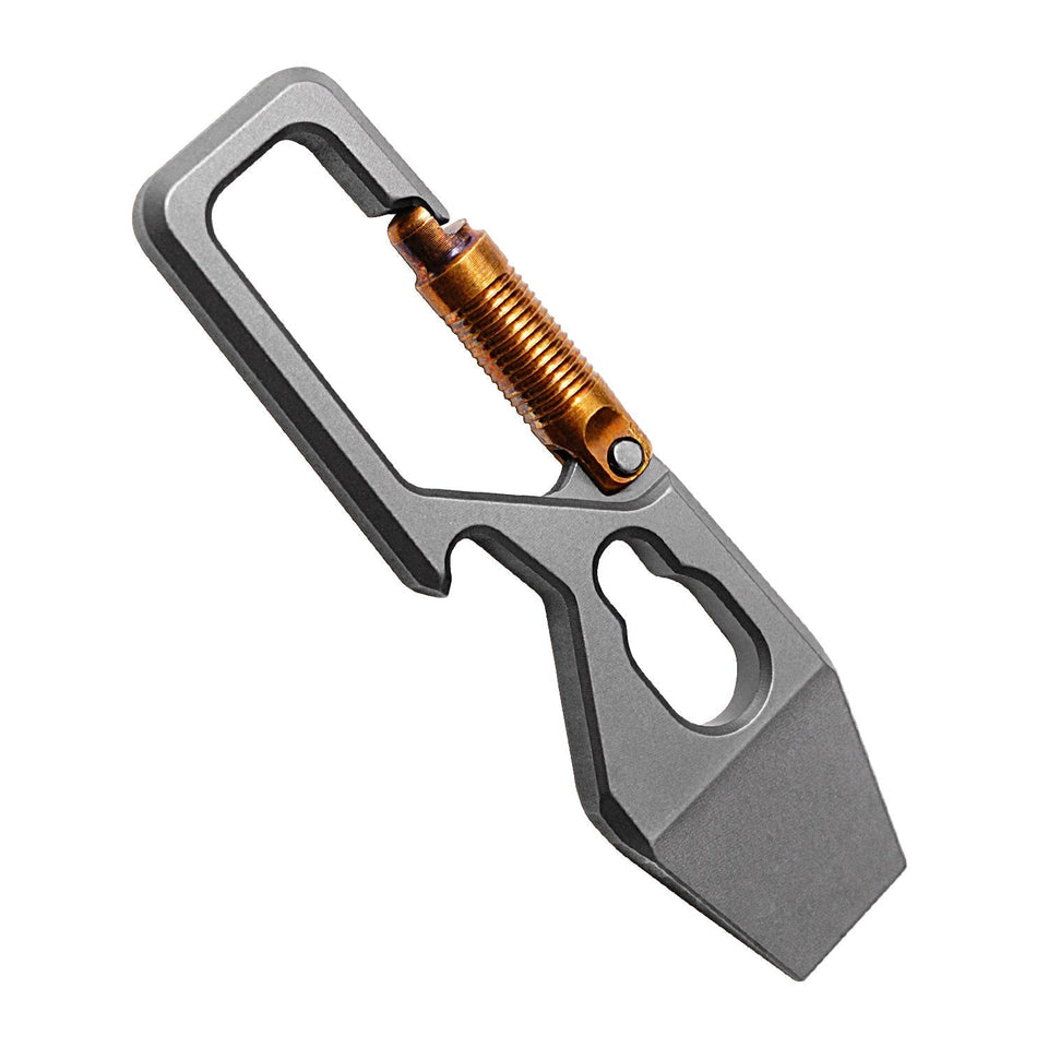 Titanium Multi-Tool Carabiner for Men - EDC Gear & Outdoor Survival Tool - Heavy-Duty Keychain Tool for Hiking, Camping, and Everyday Carry-4