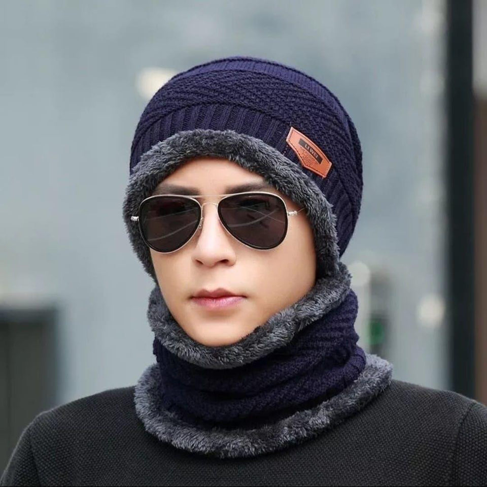 Cozy wool Beanie and Neck Warmer Set 2 pcs