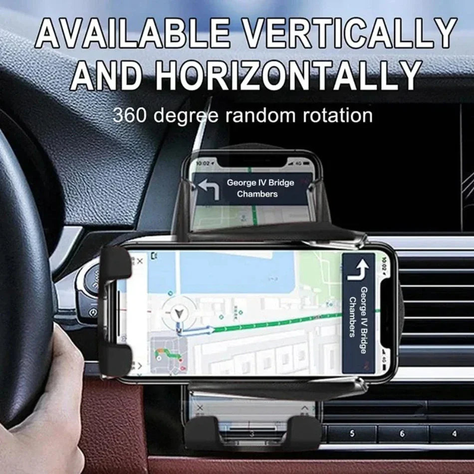 Fast Automatic Clamping Infrared Induction Car Wireless Charger Stand for iPhone 16 15 14 13 Pro Max Samsung Galaxy S25 S24 Plus
