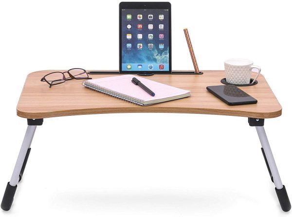 Wooden Laptop Table – Laptop Stand – Floor Table – Laptop Table – Drawing Desk – Bed Tray Table Fold-able – Table Notebook Stand Reading Holder – Study Table – Portable Desk